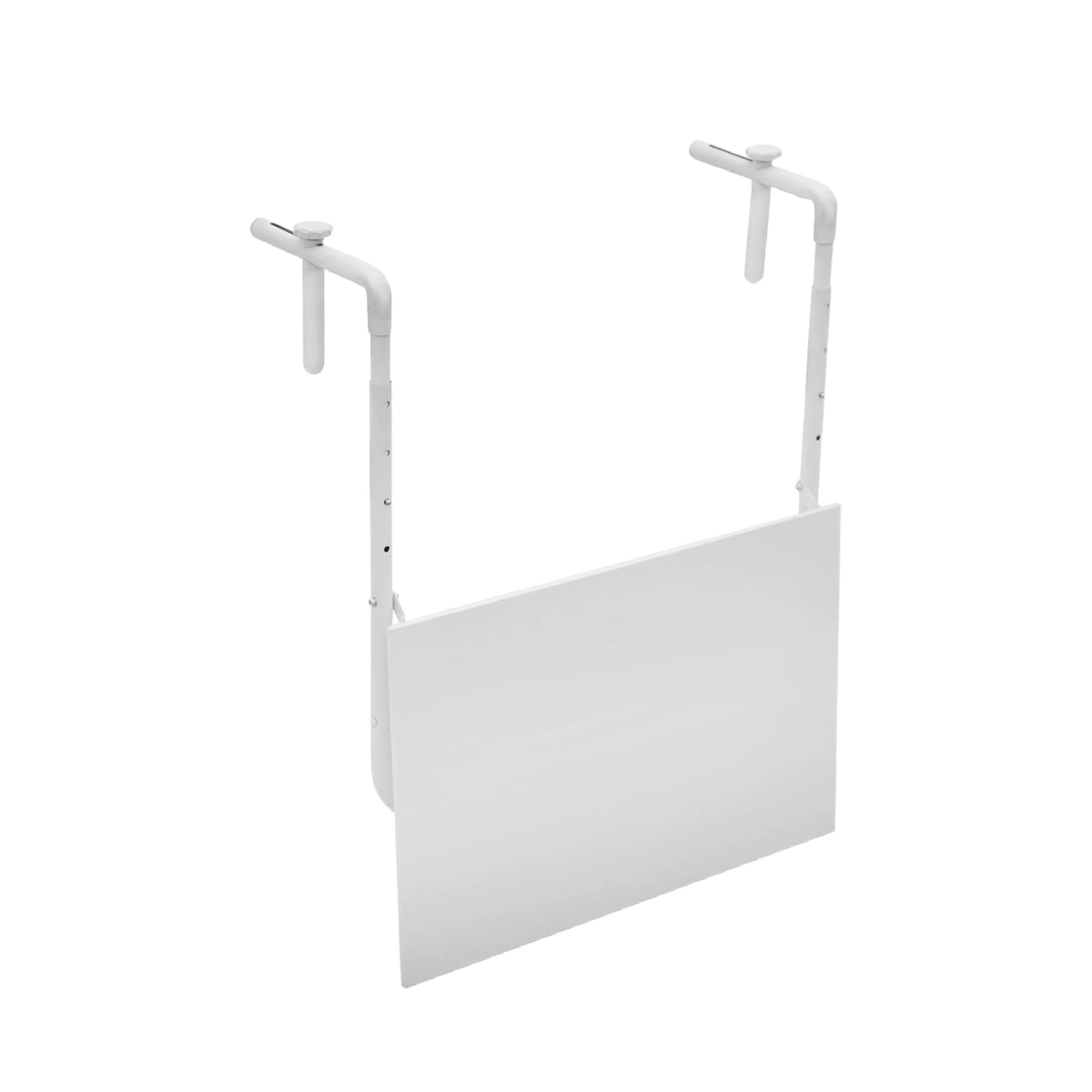 Folding Balcony Railing Hanging Table 60x52cm White Iron Ringhiera — 3
