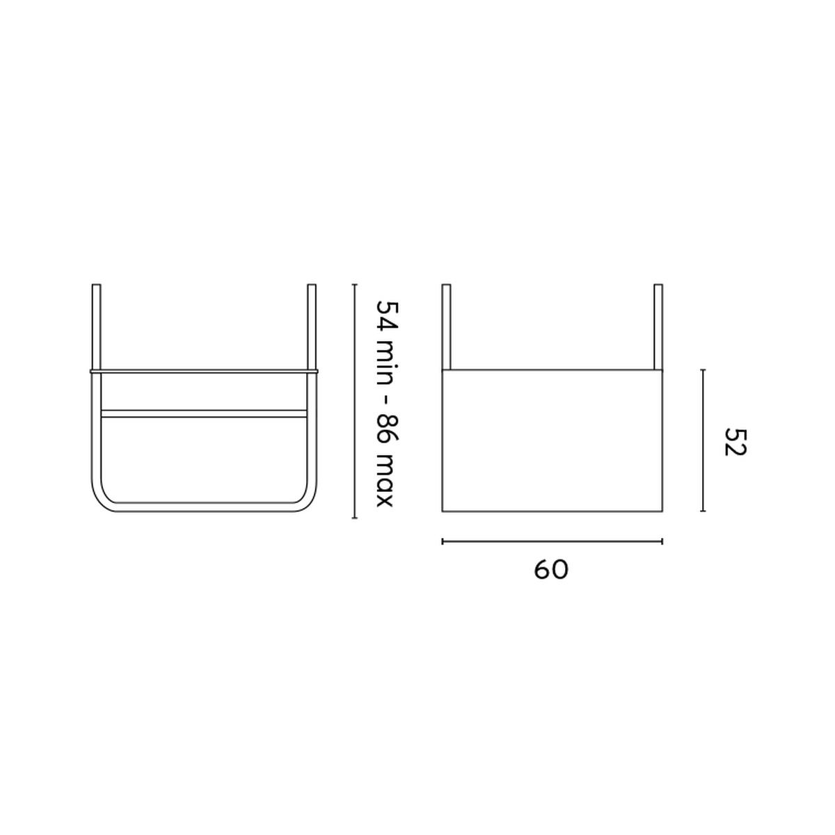 Folding Balcony Railing Hanging Table 60x52cm White Iron Ringhiera — 4