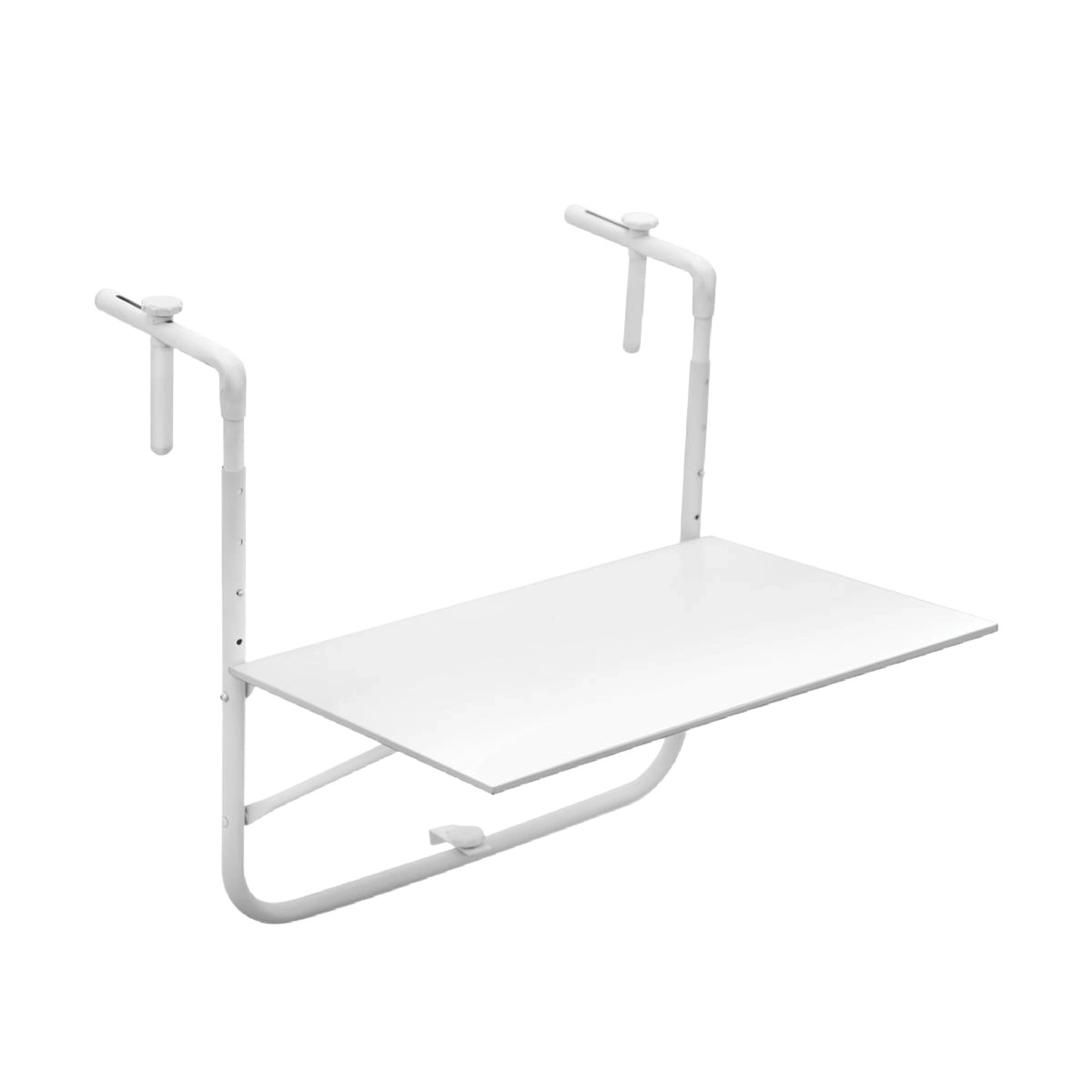 Folding Balcony Railing Hanging Table 60x52cm White Iron Ringhiera — 1