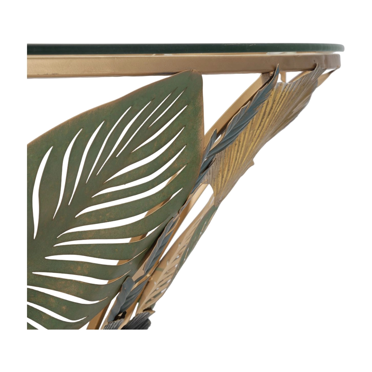 Amaz Semicircular Wall Console Table in Metal and Glass — 7