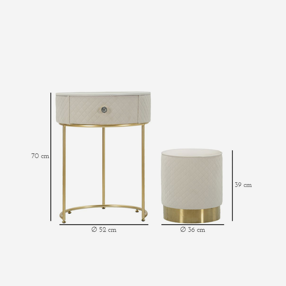 Vellit Dressing Table and Stool Set Mauro Ferretti — 6