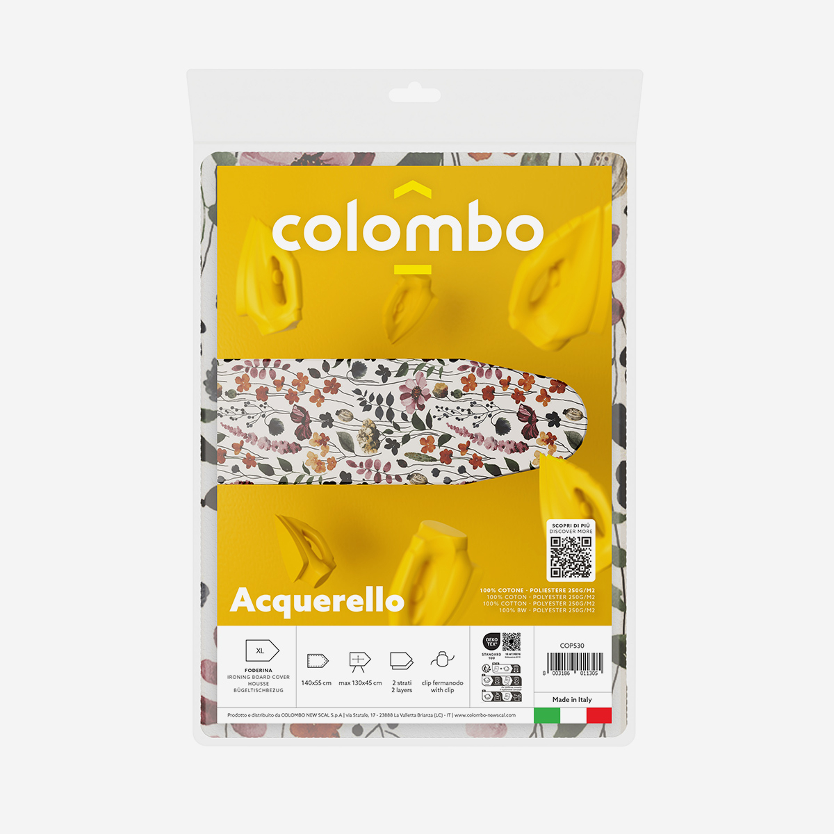 Foderina ricambio asse da stiro in cotone biologico XL