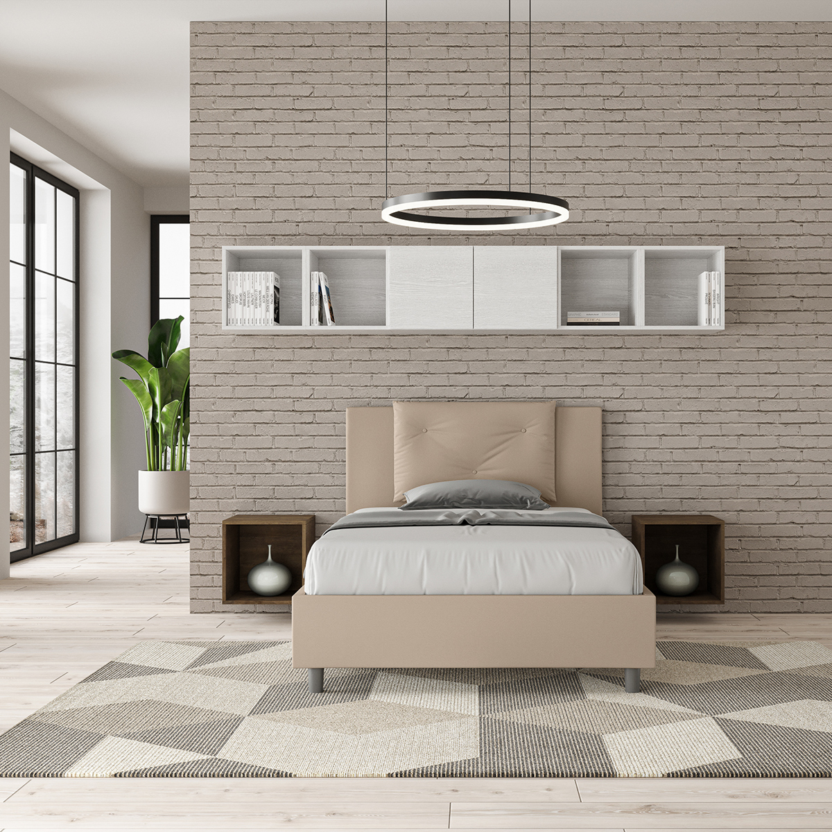 Appia P1 120x200 French Double Storage Bed Upholstered — 3