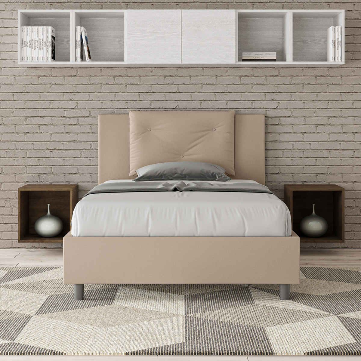 Appia P1 120x200 French Double Storage Bed Upholstered — 4