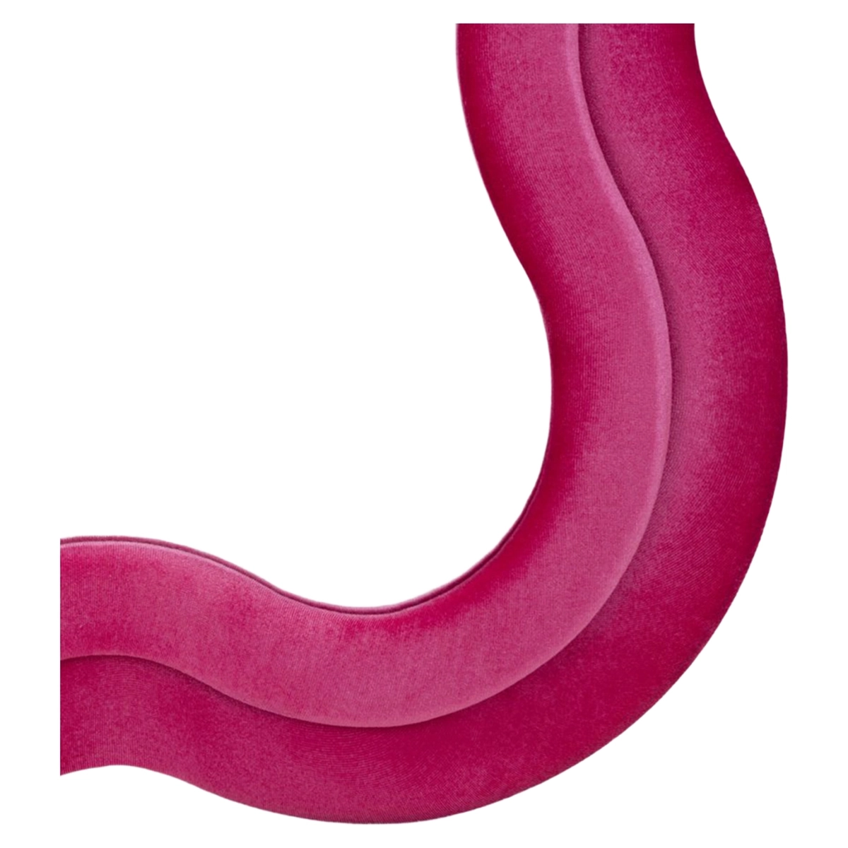 Miki Decorative Velvet-Effect Wavy Wall Mirror 60x160 cm — 4