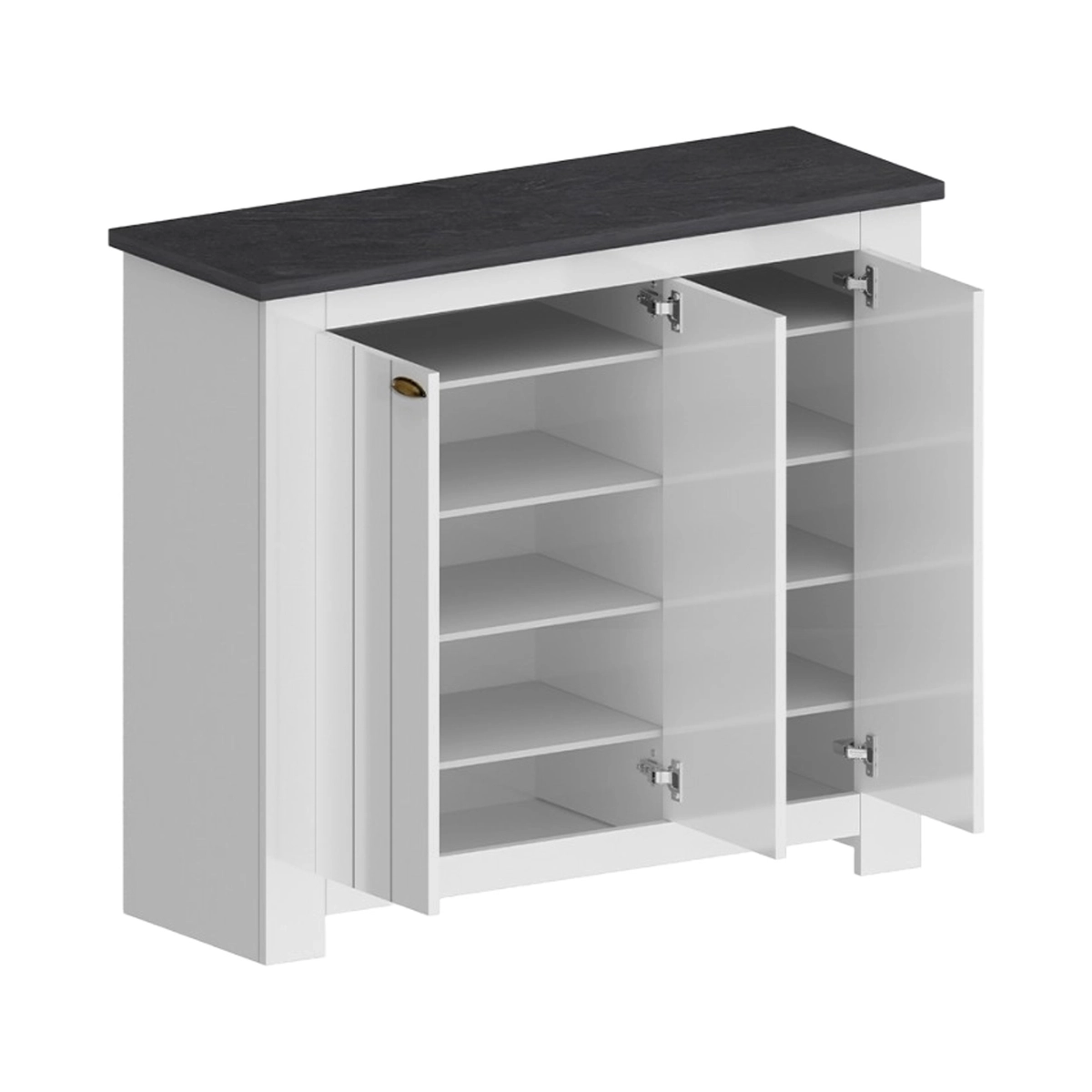 Jarret 3-Door Wooden Entryway Shoe Cabinet Web Furniture — 3