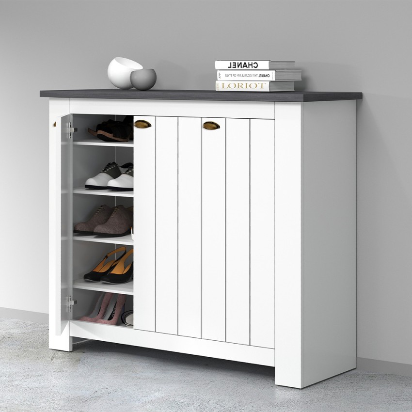 Jarret 3-Door Wooden Entryway Shoe Cabinet Web Furniture — 6