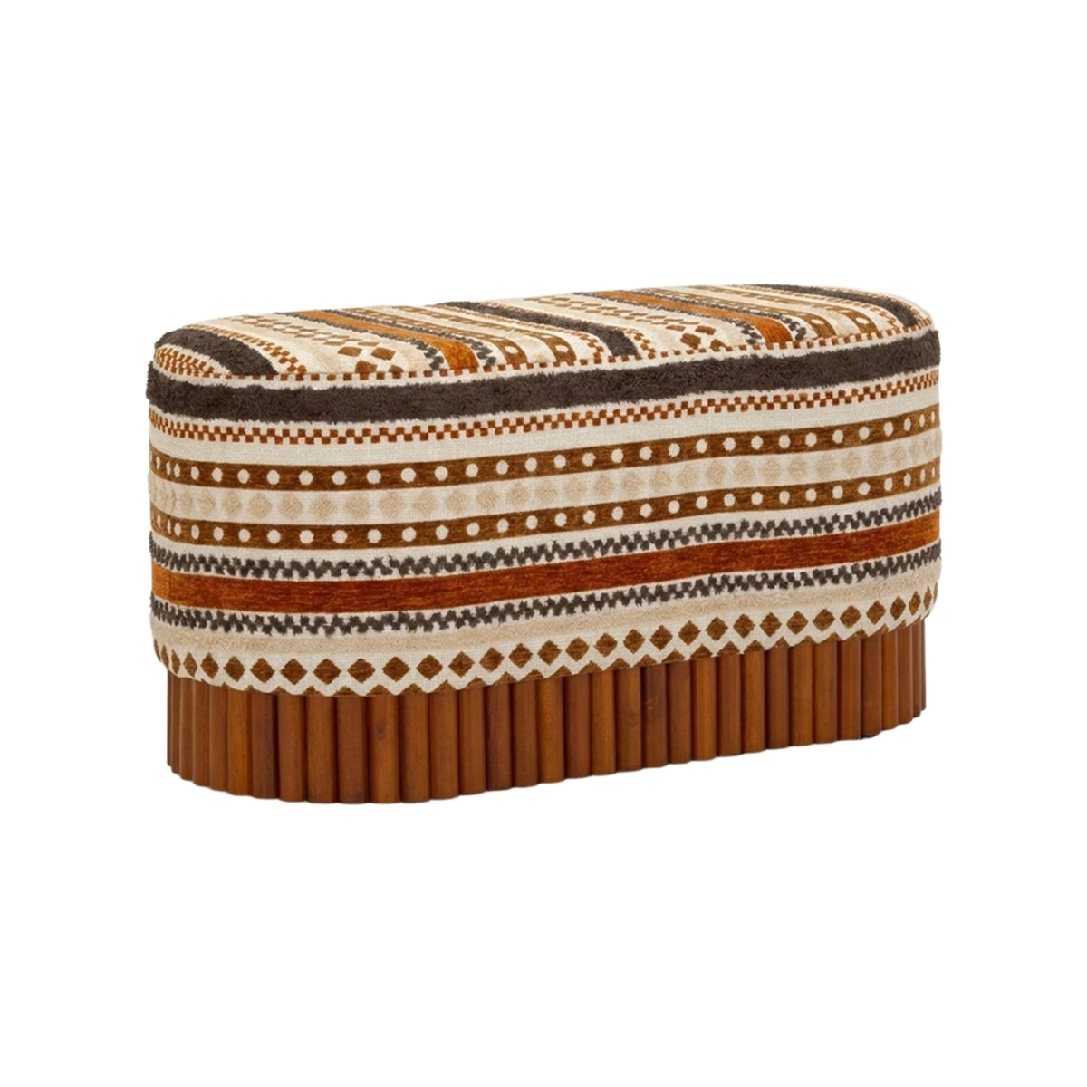 Mauro Ferretti Mombasa Oval Reverie Upholstered Bench — 4
