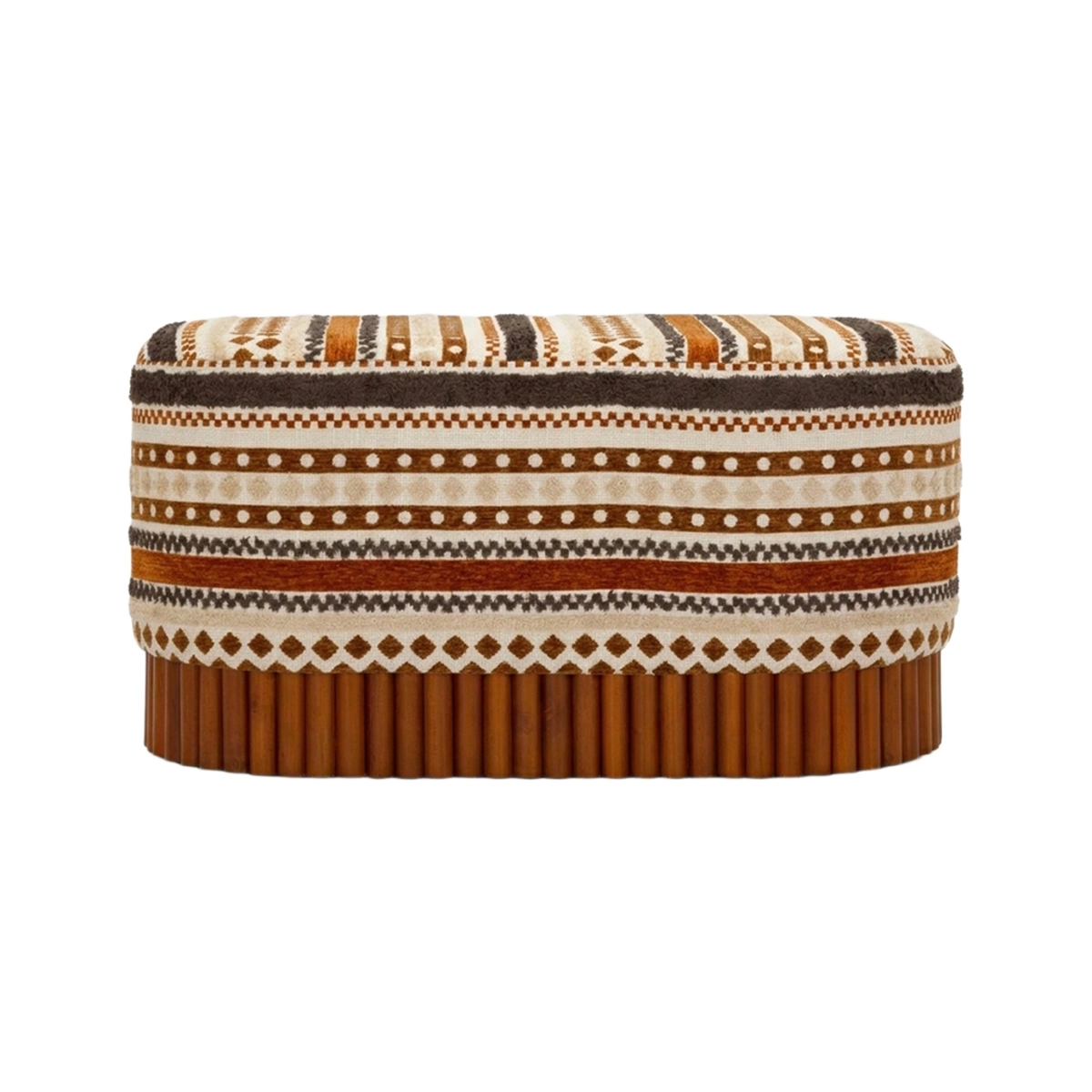 Mauro Ferretti Mombasa Oval Reverie Upholstered Bench — 6