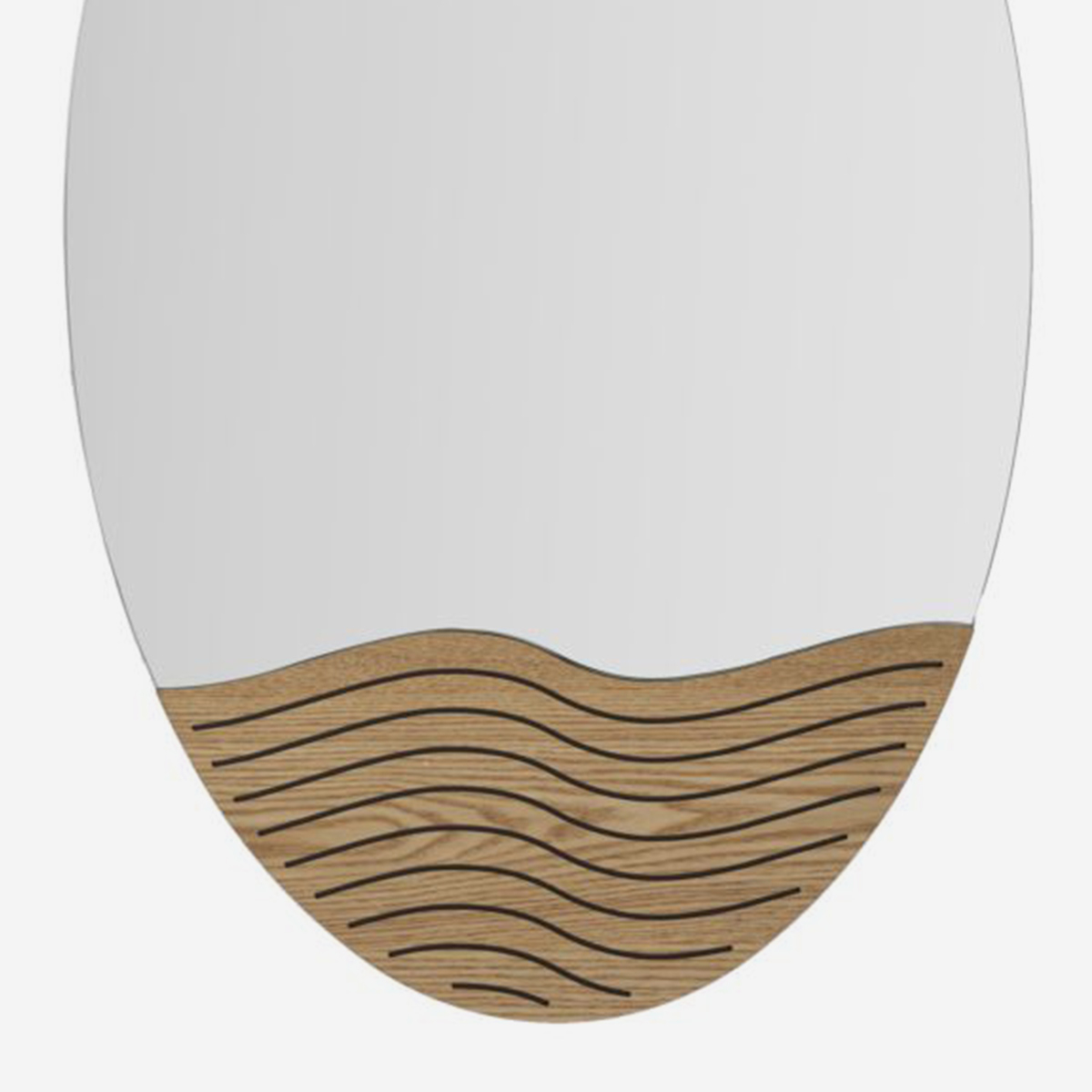 Lines Decorative Wall Mirror in MDF and Glass — 4