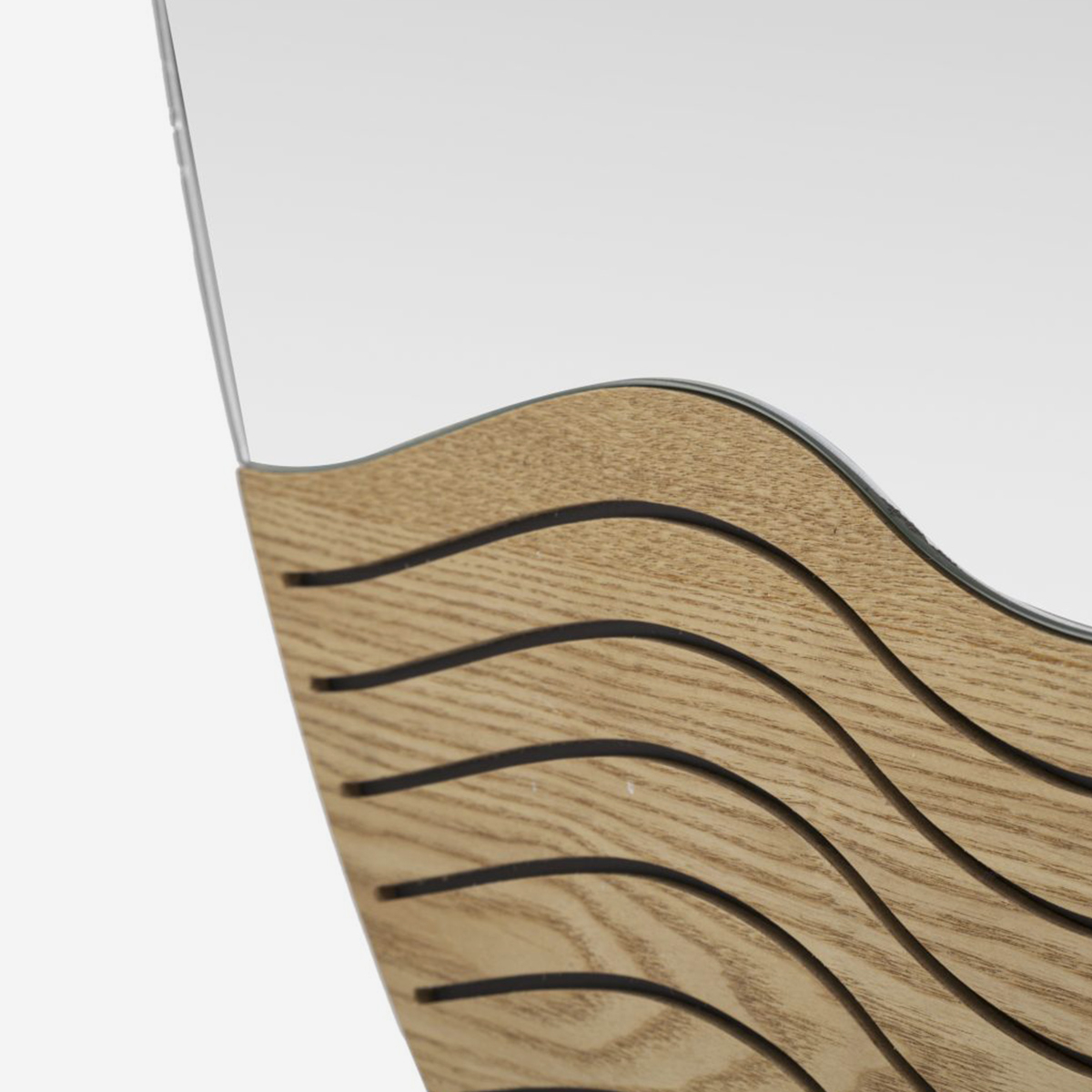 Lines Decorative Wall Mirror in MDF and Glass — 3