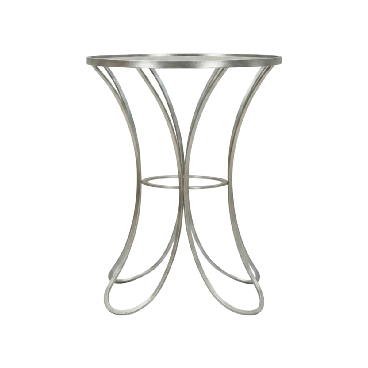 Trixy round coffee table in metal and tempered glass — 5
