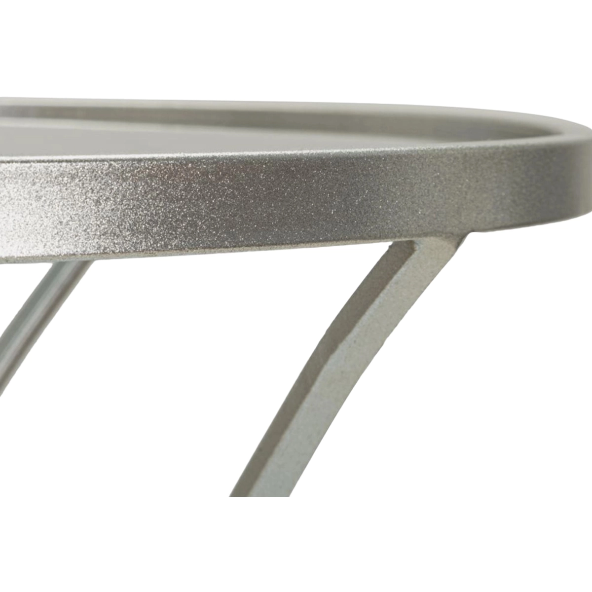 Trixy round coffee table in metal and tempered glass — 6