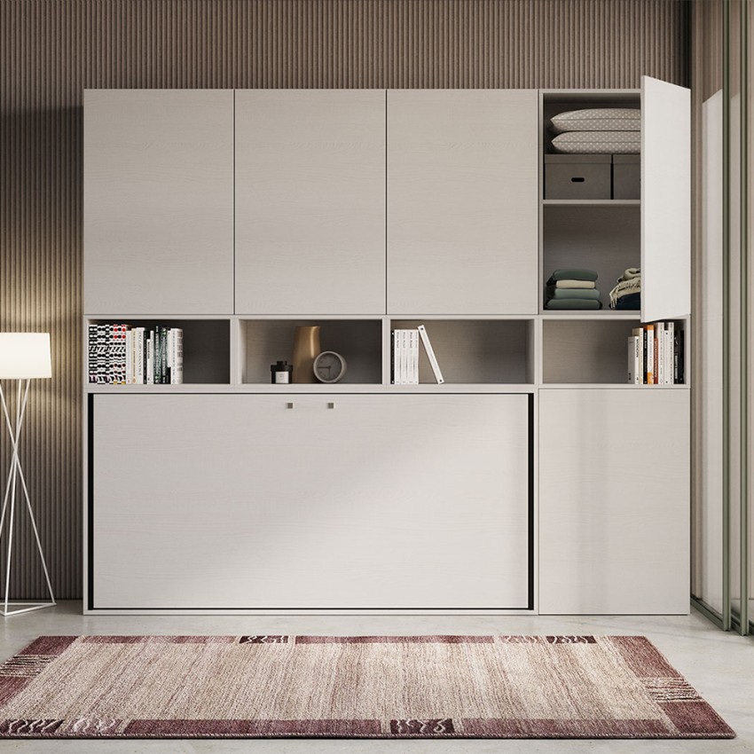 Itamoby Kando C Horizontal Single Murphy Bed Wall Unit with Storage — 6