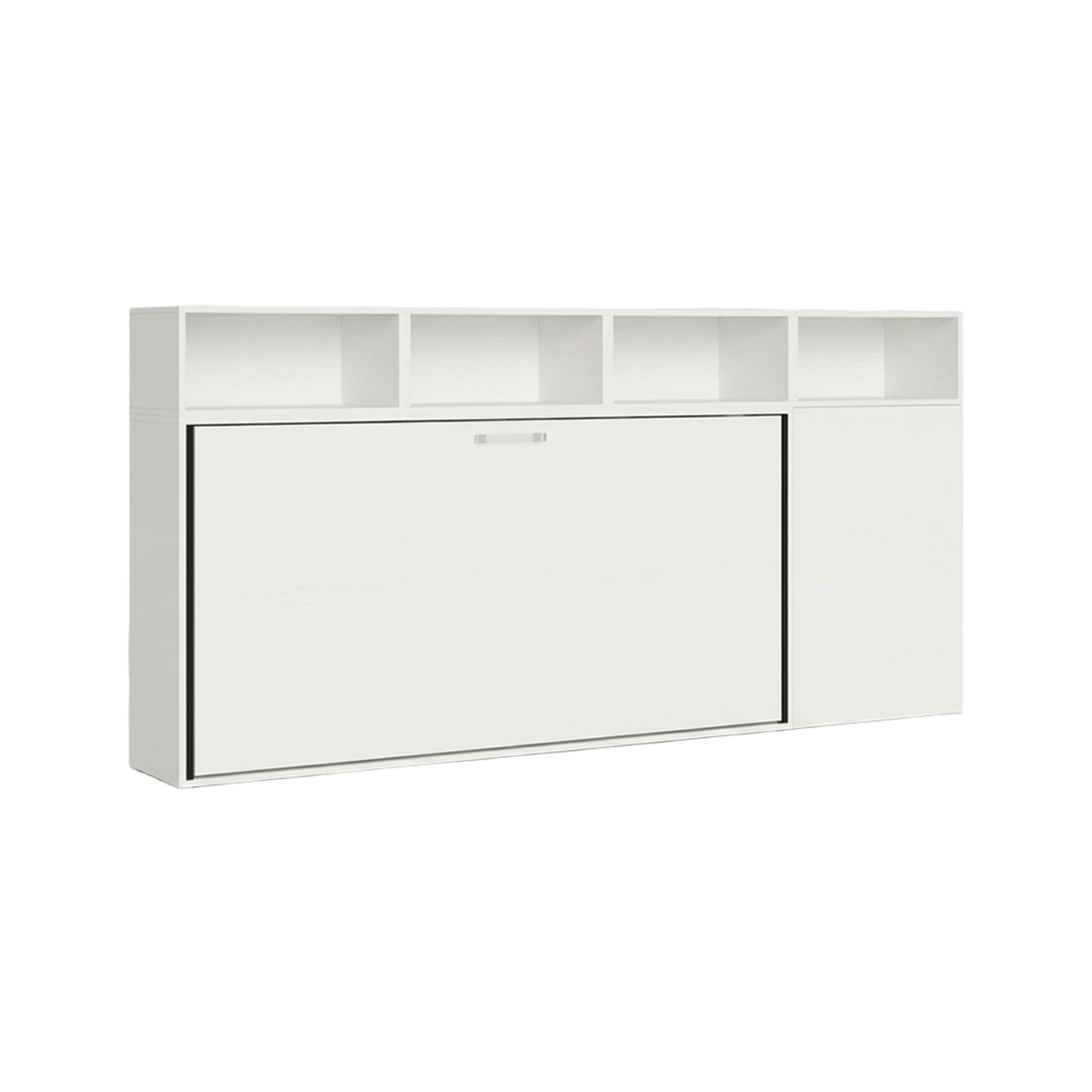 Kando A Horizontal Foldaway Single Bed with Cabinet and Shelves — 7