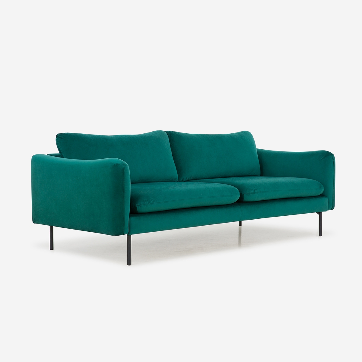 Modern 3-seater dark green velvet sofa Modus Sofà Tashi — 3