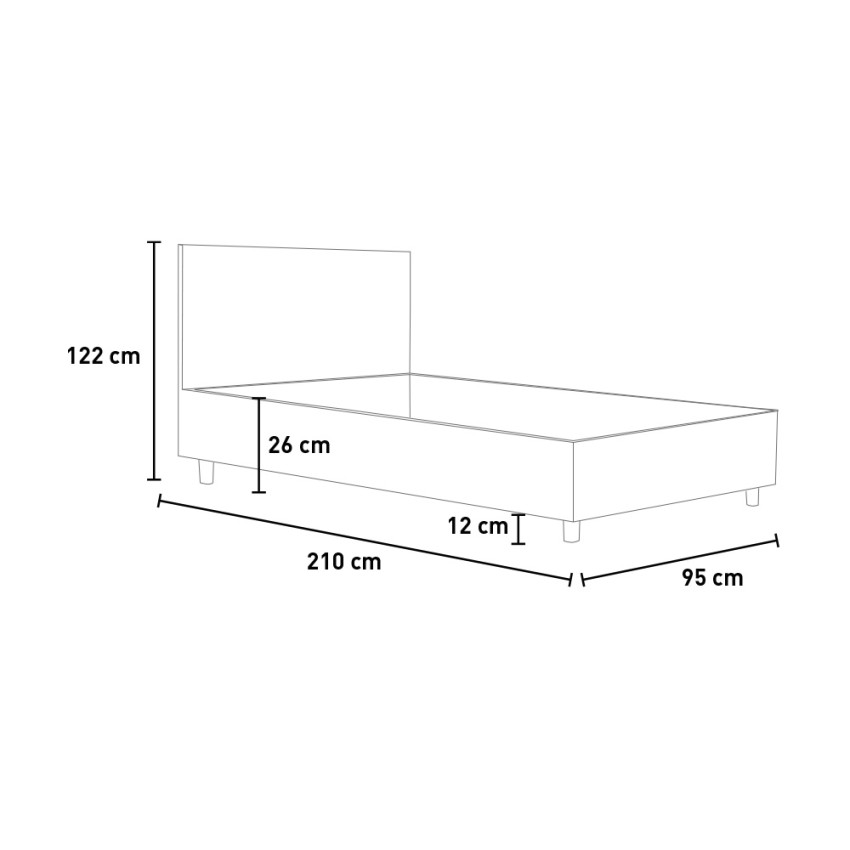 Priya S Itamoby Single Storage Bed 80x190 cm Faux Leather — 5