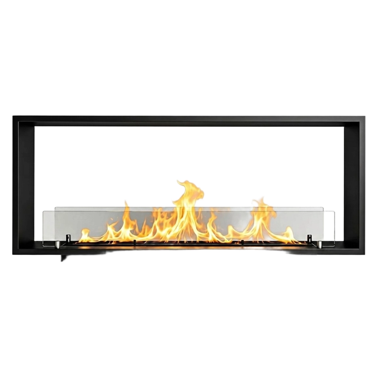 Venere120 Double-Sided Built-In Bioethanol Fireplace 120x50 — 1