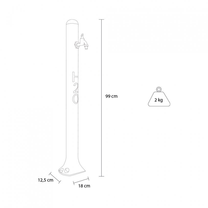 Garden fountain with tap Arkema Design H2O GH115-20 — 7
