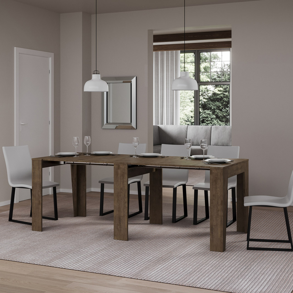 Anea Modern Minimalist Extendable Console Table 90x25-211 — 2