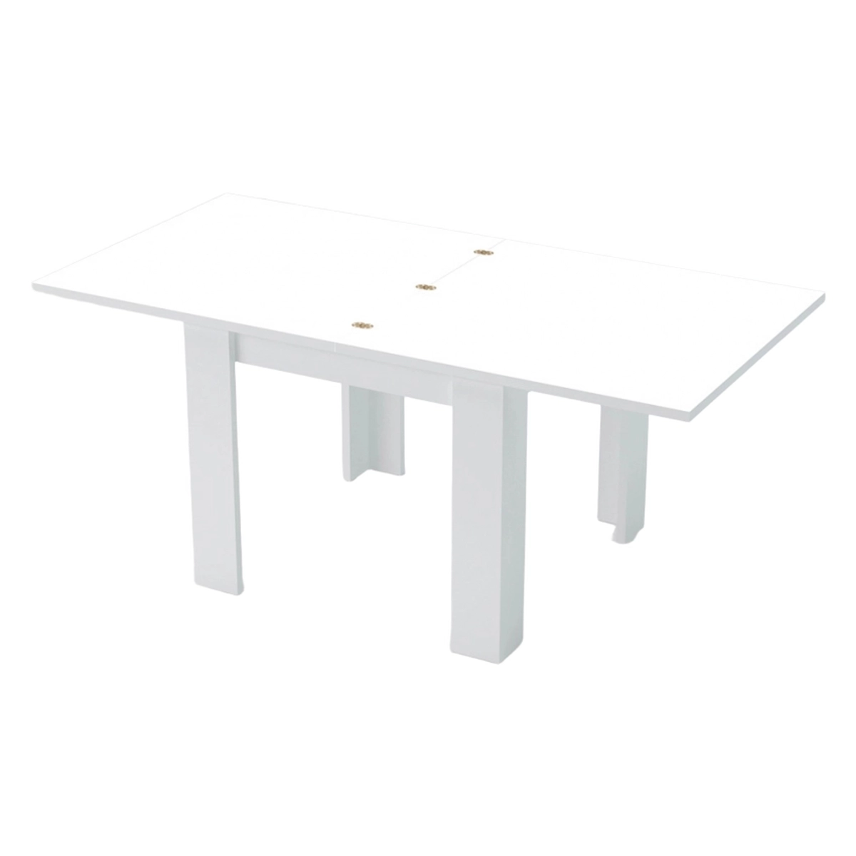 Modern design white extendable table 90-180x90cm console Jesi Liber Wood — 5