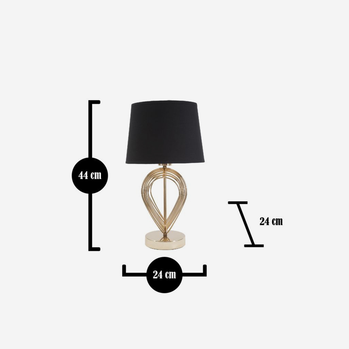 Maxt 44 Metal and Fabric Table Lamp — 4