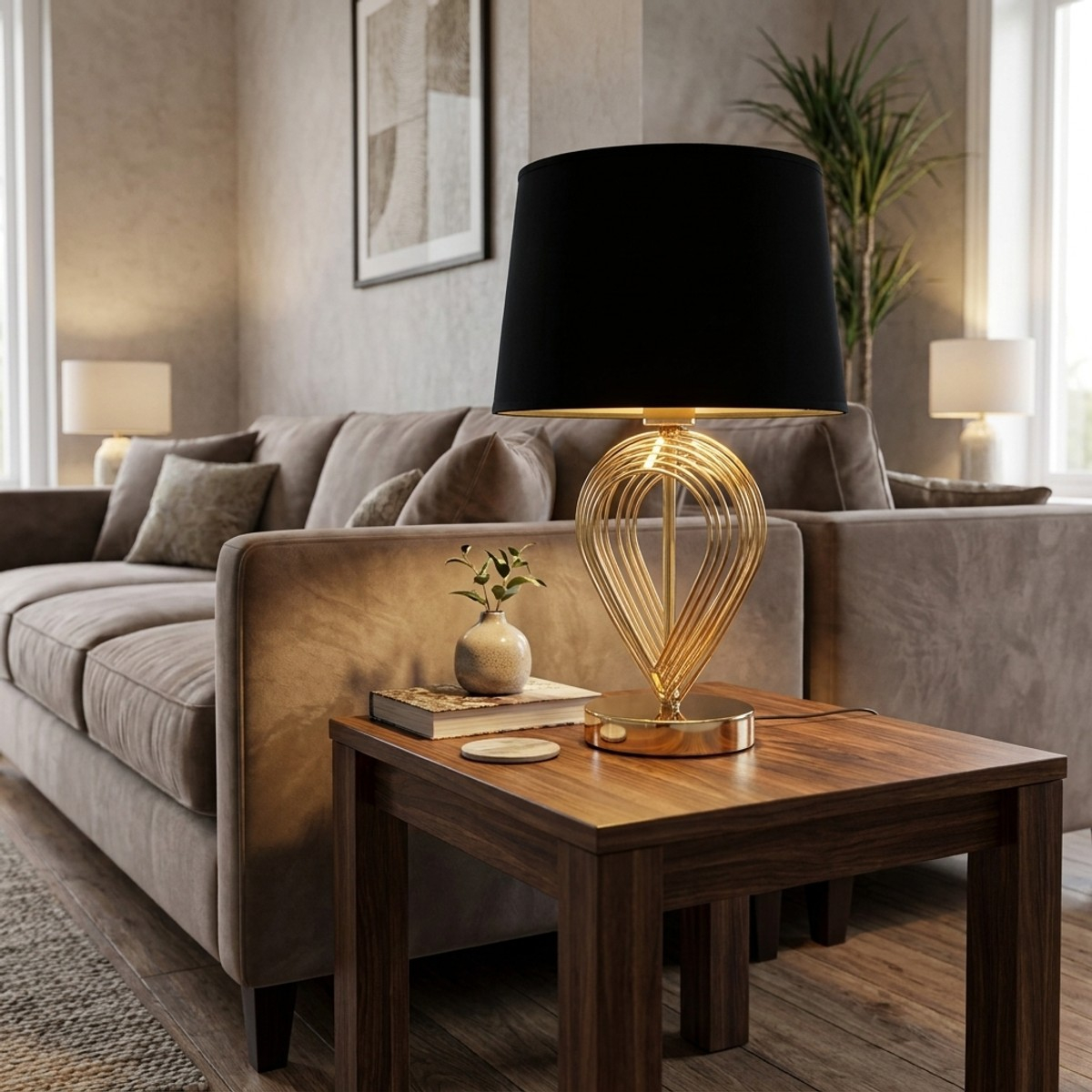 Maxt 44 Metal and Fabric Table Lamp — 2