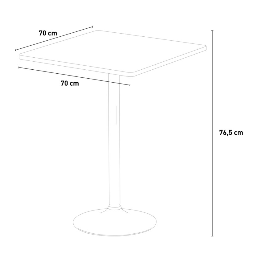 Tavolino Quadrato White Table 70x70 cm and 2 Gruvyer Cocktail Chairs Grand Soleil — 7