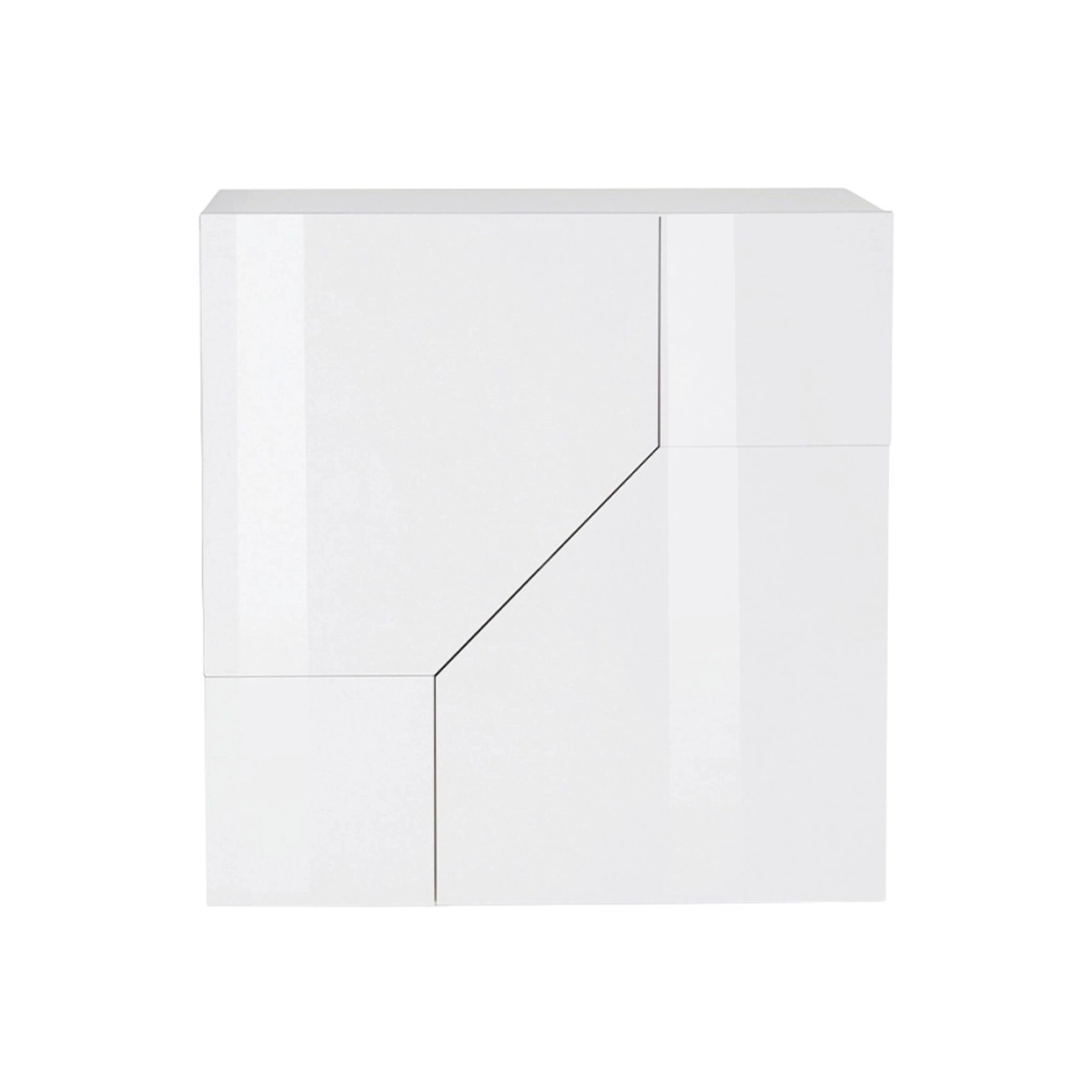 Modern Sideboard 80x43cm Glossy White 2 Doors Adara Web Furniture — 8