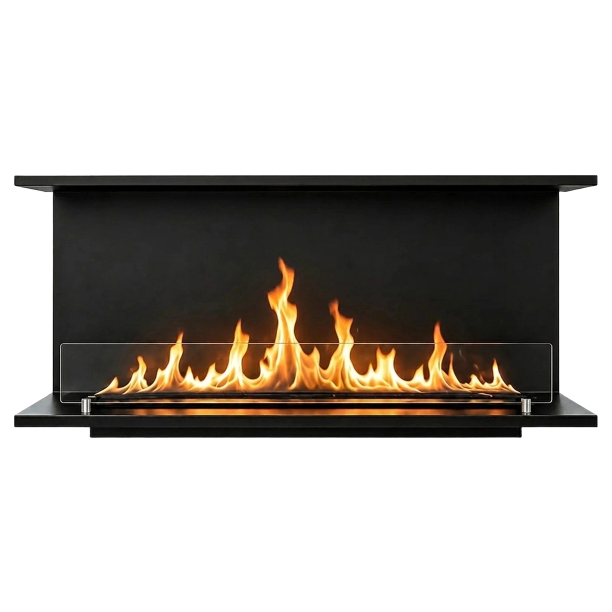 3-Sided Built-in Bioethanol Fireplace Divina Fire Giove120 120cm — 1