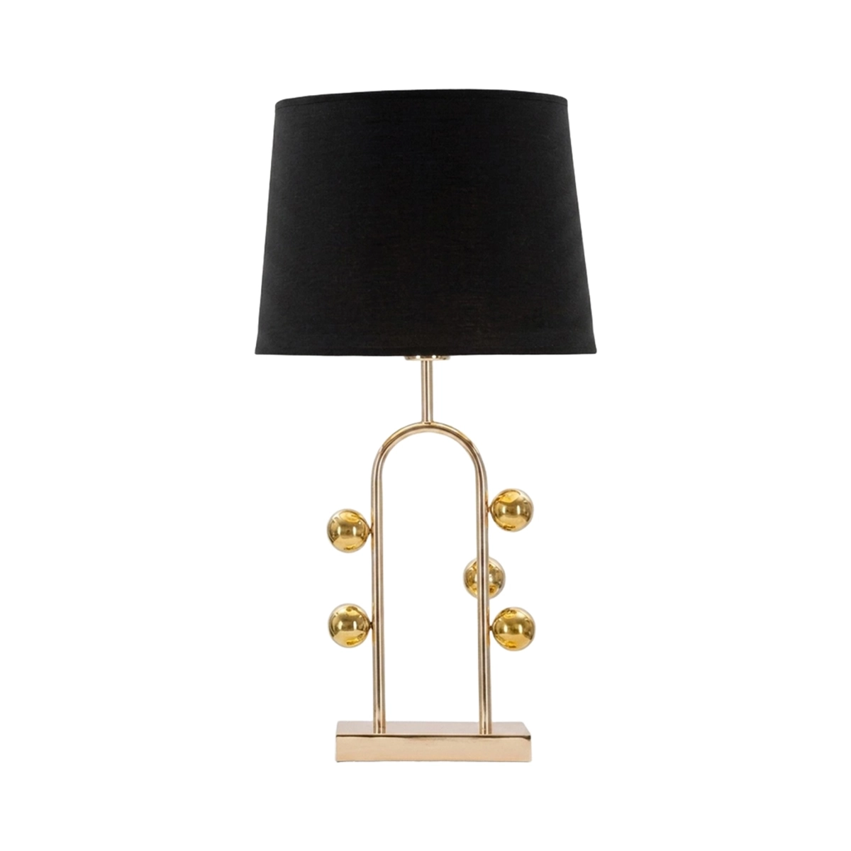 Bubble Table Lamp in Metal and Fabric with Spheres — 1
