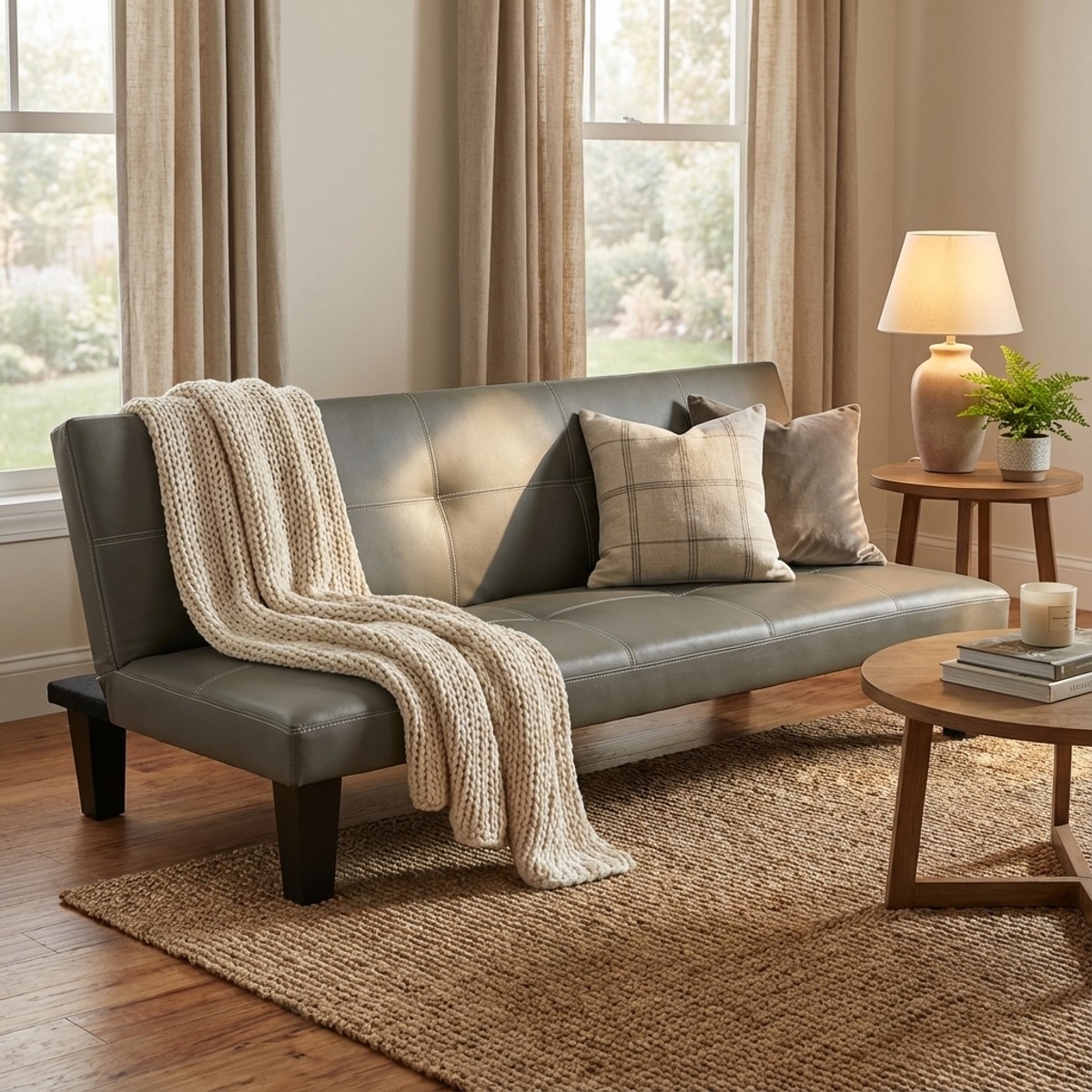 3 Seater Faux Leather Clic Clac Sofa Bed Topazio Modus Sofà — 2