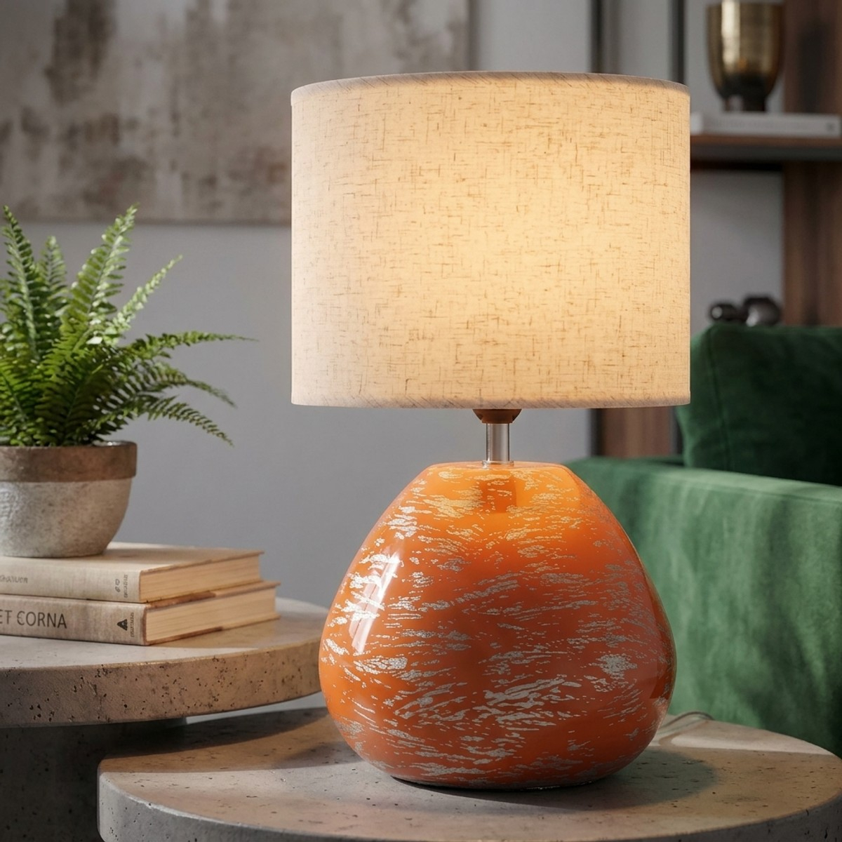 Halo Contemporary Ceramic Table Lamp — 2
