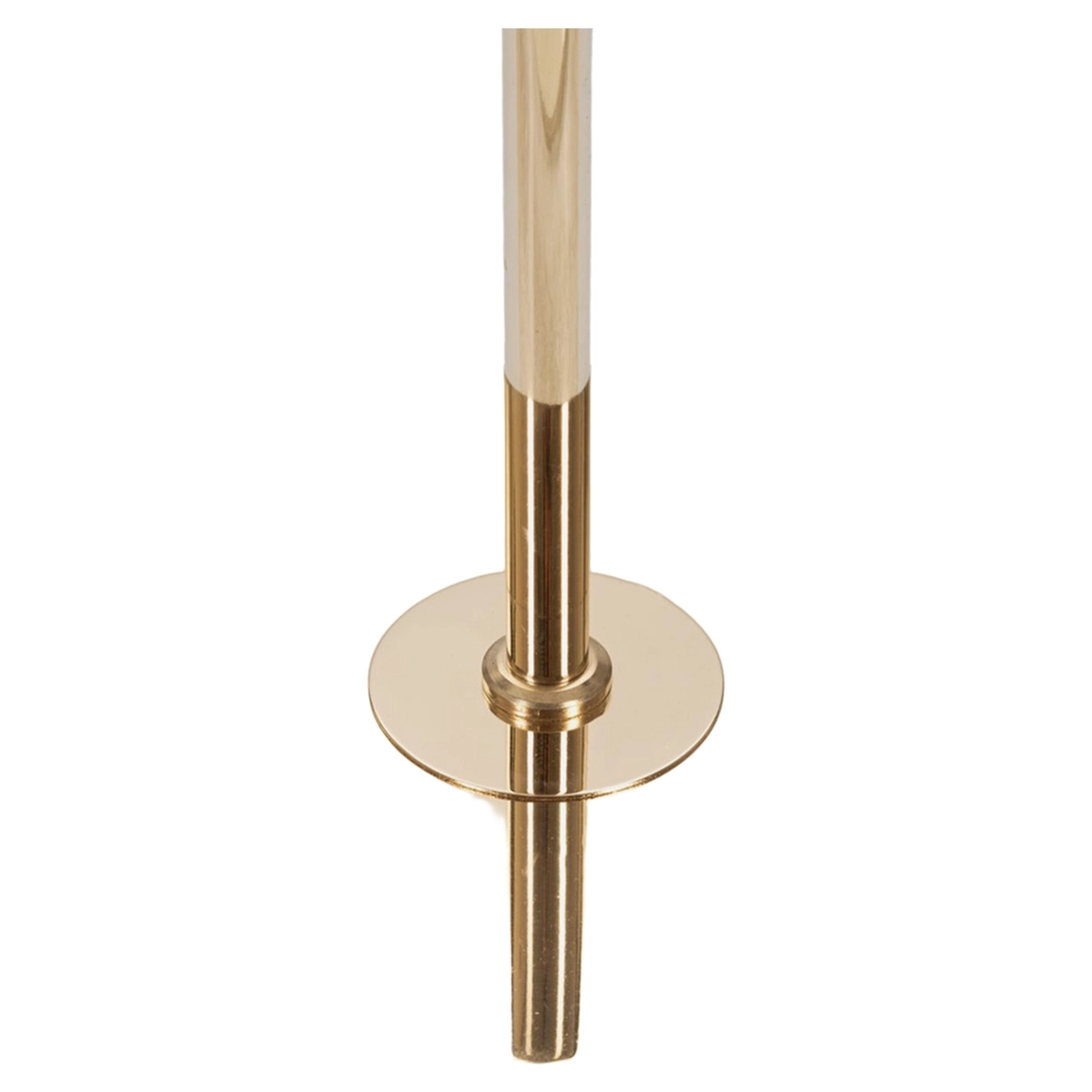 Slim Metal Floor Lamp with Feather Lampshade — 4