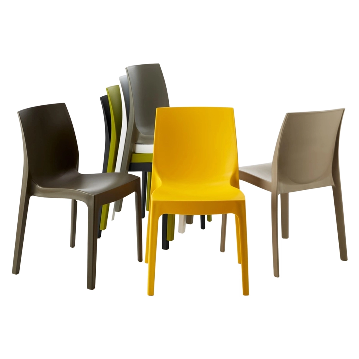 Stackable polypropylene chair for bar and home Grand Soleil Rome — 4