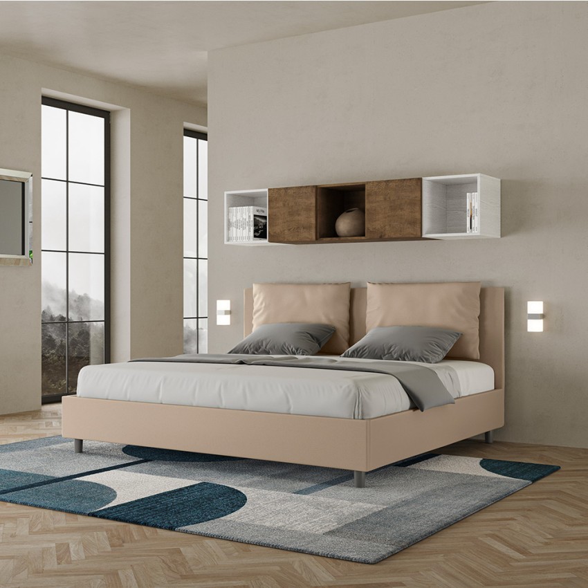 Letto Matrimoniale Rete Contenitore Design Moderno Antea 200x210 — 2