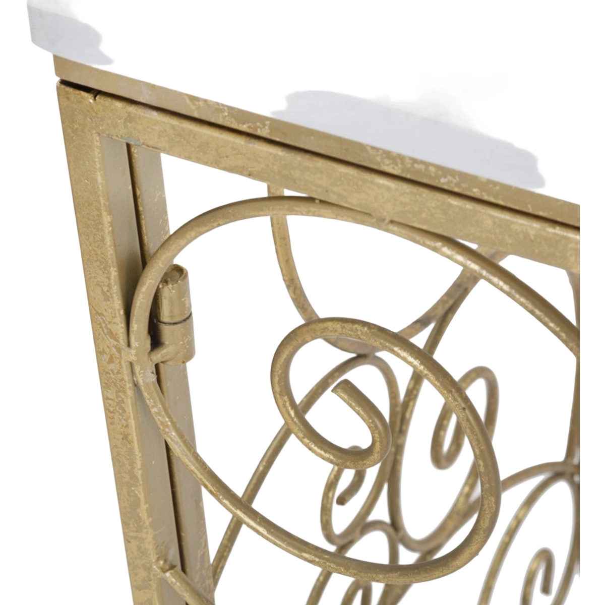 Mauro Ferretti Spiral Rectangular Console Table in Metallo and Marble — 6