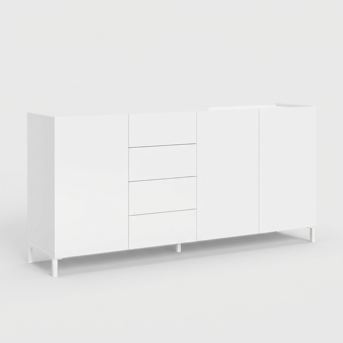 Modern Sideboard with 3 Doors and 4 Drawers 174x40x84 Solaria — 1
