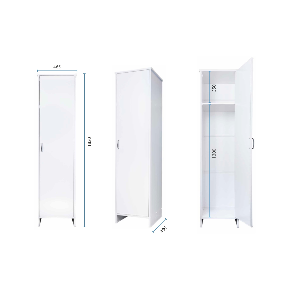 Negrari FC9006K White PVC Tall Bathroom & Laundry Cabinet — 8