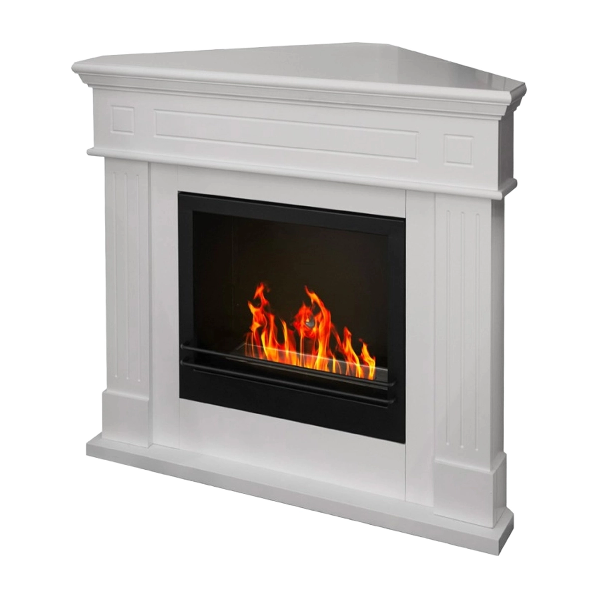 Divina Fire Ford Freestanding Corner Bioethanol Fireplace with Frame — 4
