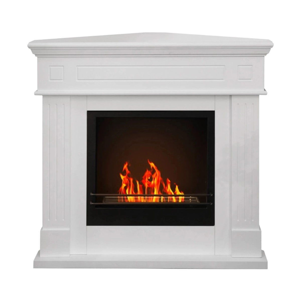 Divina Fire Ford Freestanding Corner Bioethanol Fireplace with Frame — 3