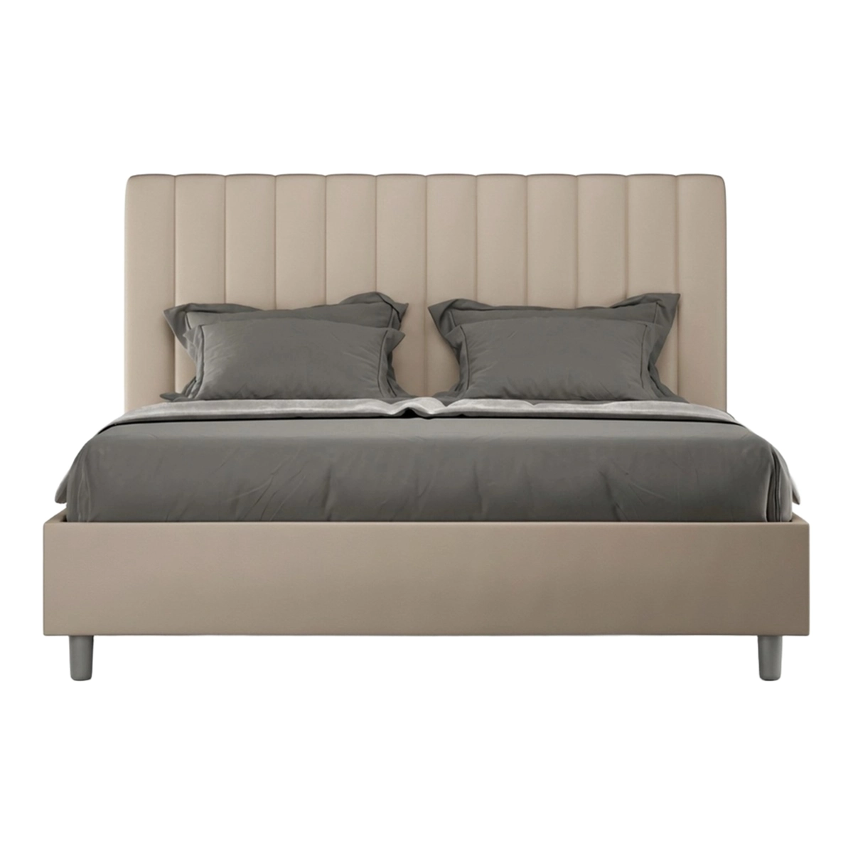 Double Bed with Storage Padded Frame 160x210 Agueda — 1