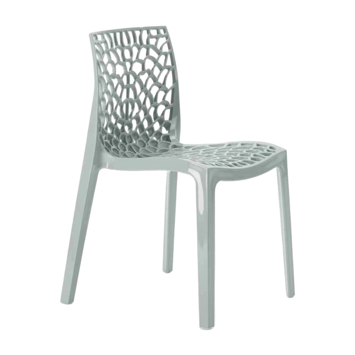 Grand Soleil Gruvyer Patio Set: White Tavolino Quadrato 70x70cm & 2 Chairs — 4