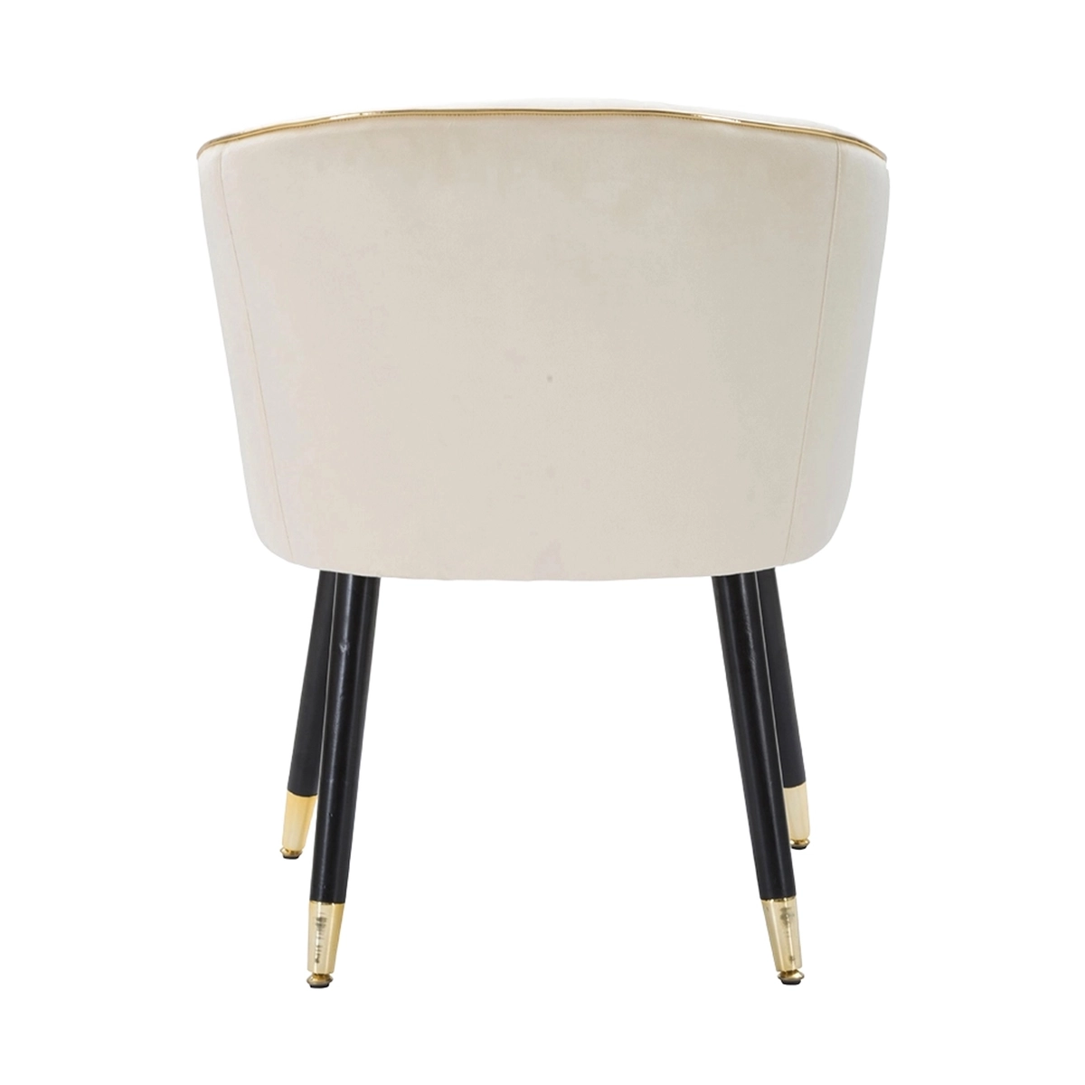 Paris Velvet Upholstered Poltrona Sedia with Gold Trim — 8