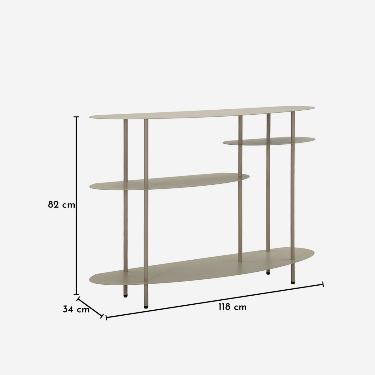 Multi-Tier Hallway Console Table in Metallo Saturno Plus — 5