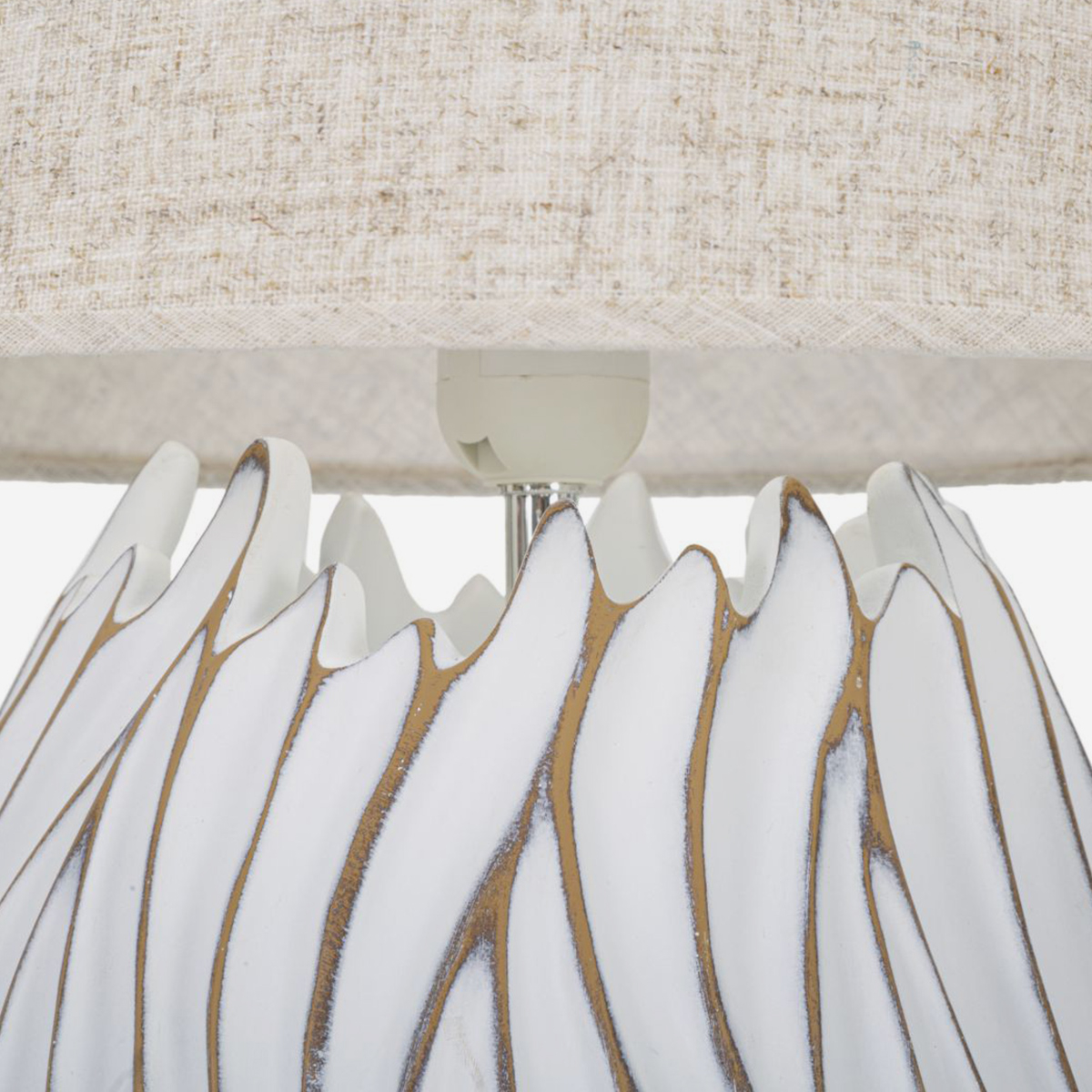 Honduras Table Lamp in Resina with Fabric Shade — 3