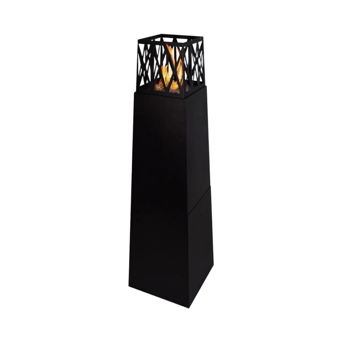 Divina Fire Vulcano Freestanding Column Bioethanol Fireplace for Garden — 1