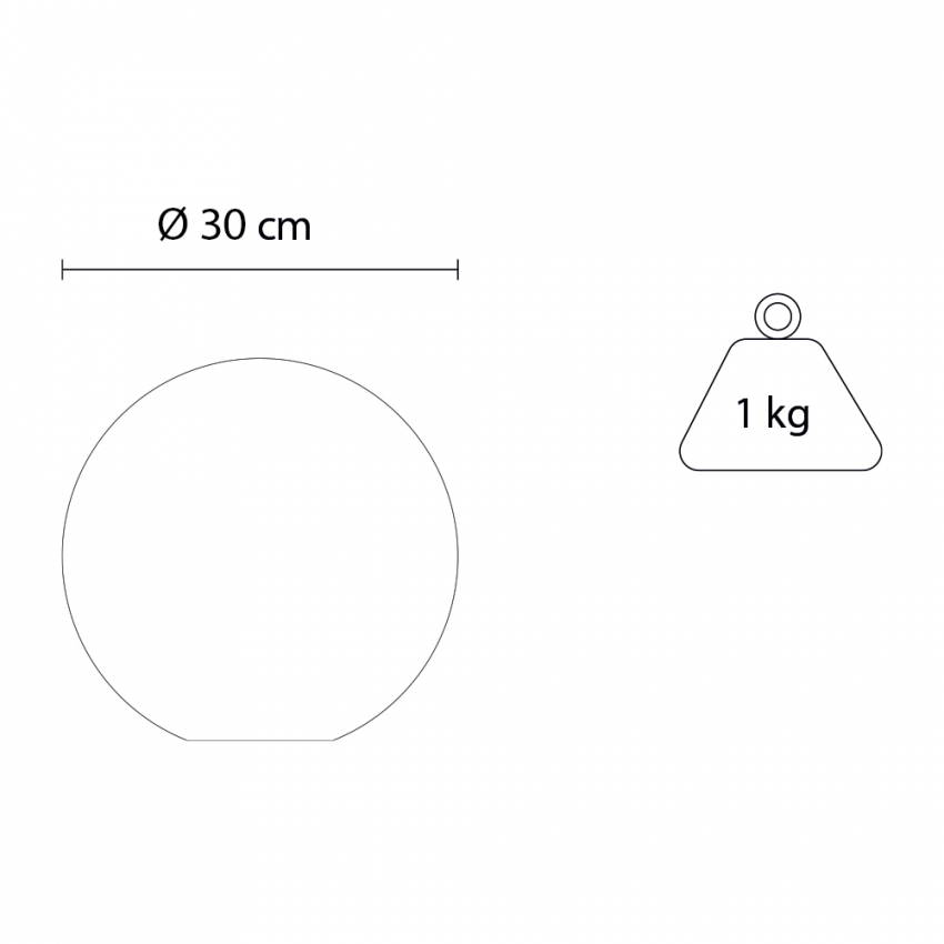 Floating LED sphere lamp for indoor and outdoor 30cm Arkema Design SF300 — 7