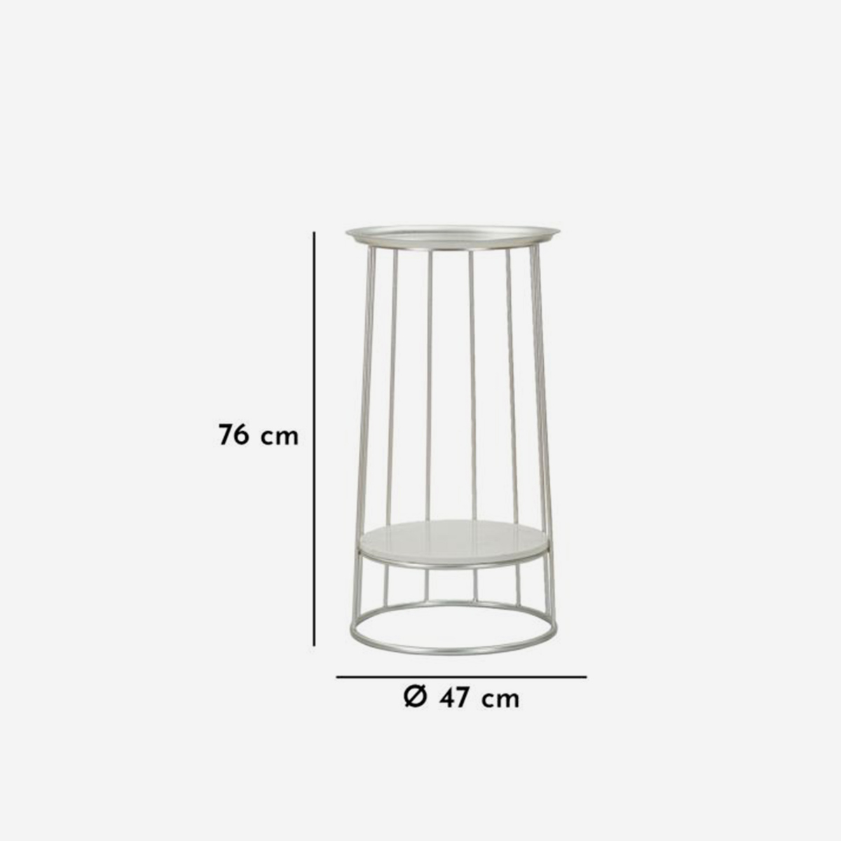 Towery Tall Iron and Marble Side Table Mauro Ferretti — 3