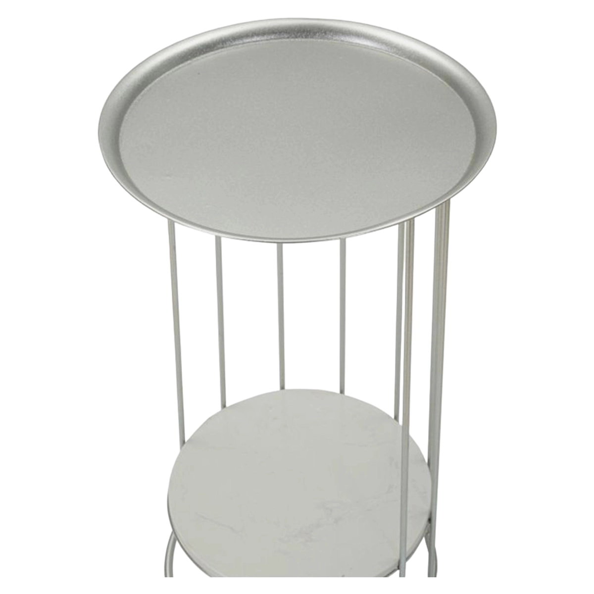 Towery Tall Iron and Marble Side Table Mauro Ferretti — 4